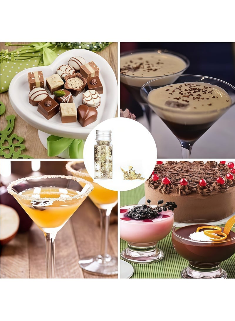 ورق الذهب لتزيين الكيك، رقائق الذهب للطعام، تزيين رقائق الذهب، ديكور الخبز، رقائق الذهب، ديكور الشوكولاتة، أوراق أوراق الذهب للطهي، تزيين الحلوى، الحرف اليدوية، المكياج (4 قطع) - Image 4